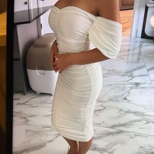 Club L London Strapless White Dress